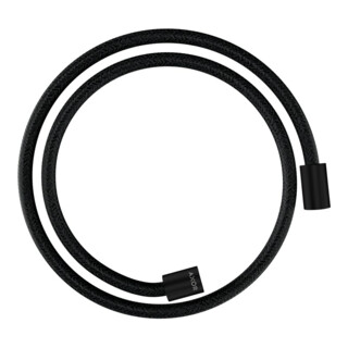 hansgrohe Flexible de douche textile 1250 mm, raccords cylindriques mutuels, noir mat
