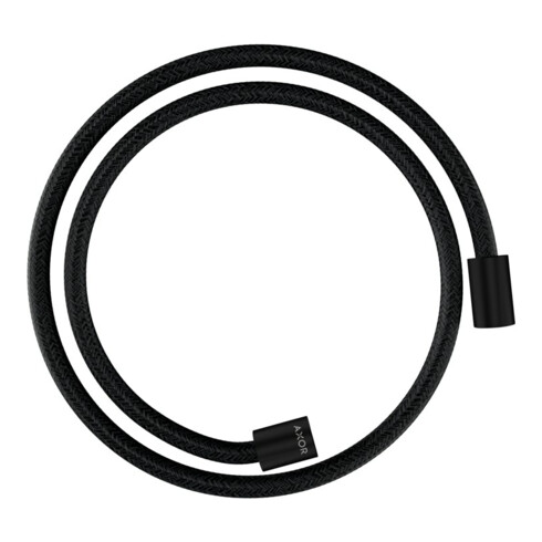 hansgrohe Flexible de douche textile 1250 mm, raccords cylindriques mutuels, noir mat