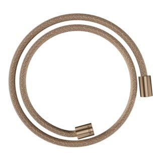 hansgrohe Flexible de douche textile 1250 mm, raccords mâle des deux côtés, brossé or rouge