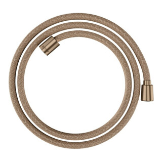 hansgrohe Flexible de douche textile 1600 mm, 1x mâle conique, 1x cylindre, chromé brillant
