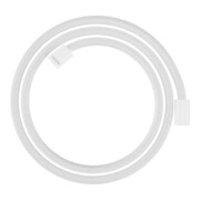 hansgrohe Flexible de douche textile 1600 mm, raccords cylindriques mut. des deux côtés, blanc mat-3
