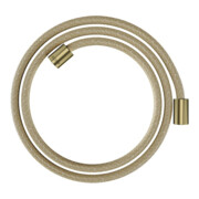 hansgrohe Flexible de douche textile 1600 mm, raccords cylindriques mut. des deux côtés, laiton brossé