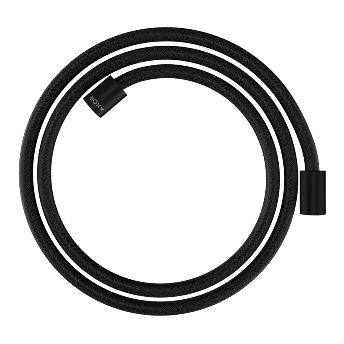 hansgrohe Flexible de douche textile 1600 mm, raccords cylindriques mut. double, noir mat