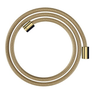 hansgrohe Flexible de douche textile 1600 mm, raccords cylindriques mut. pol. or optique