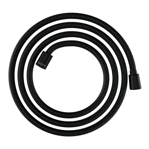 hansgrohe Flexible de douche textile 2000, 1x conique, 1x cylindre, noir mat