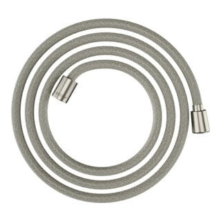 hansgrohe Flexible de douche textile 2000, 1x mâle, 1x cylindre, aspect acier inoxydable