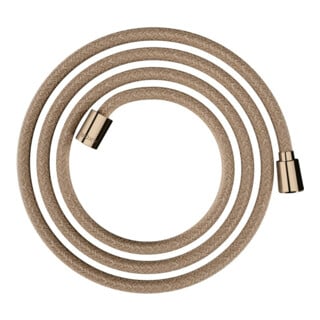 hansgrohe Flexible de douche textile 2000, Mâle 1x conique, 1x cylindre, or poli