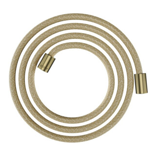 hansgrohe Flexible de douche textile 2000, mut. double cyl., laiton brossé
