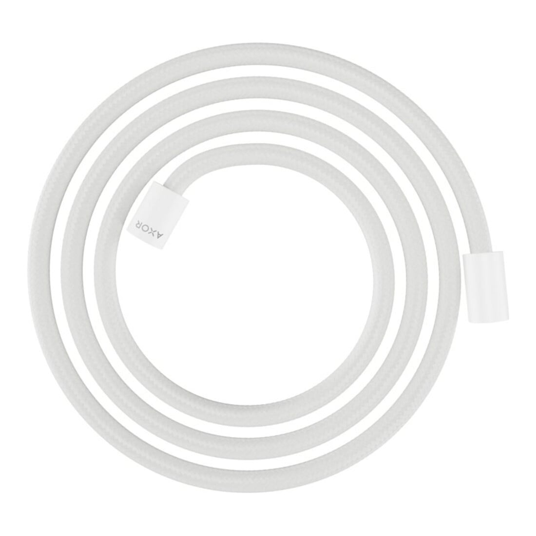 hansgrohe Flexible de douche textile 2000, raccord mut. cylindre double, blanc mat