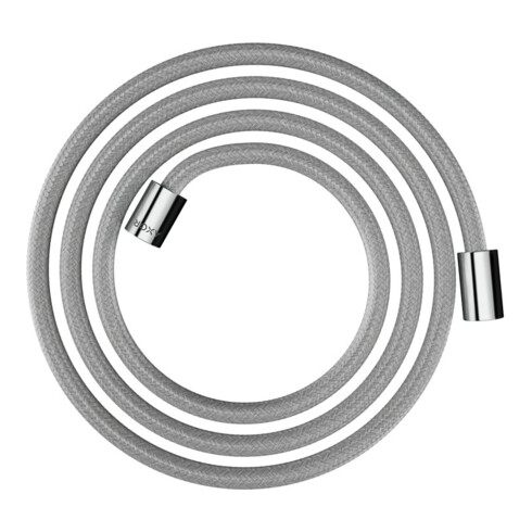 hansgrohe Flexible de douche textile 2000, raccords cylindriques des deux côtés, chrome