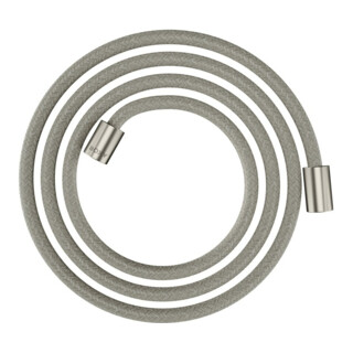 hansgrohe Flexible de douche textile 2000, raccords cylindriques mut. double, aspect inox