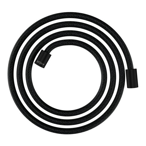 hansgrohe Flexible de douche textile 2000, raccords cylindriques mut. double, noir mat