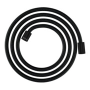 hansgrohe Flexible de douche textile 2000, raccords cylindriques mut. double, noir mat