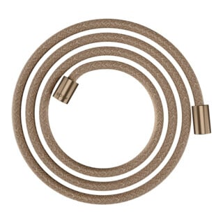 hansgrohe Flexible de douche textile 2000, raccords cylindriques mut. double, or rouge brossé