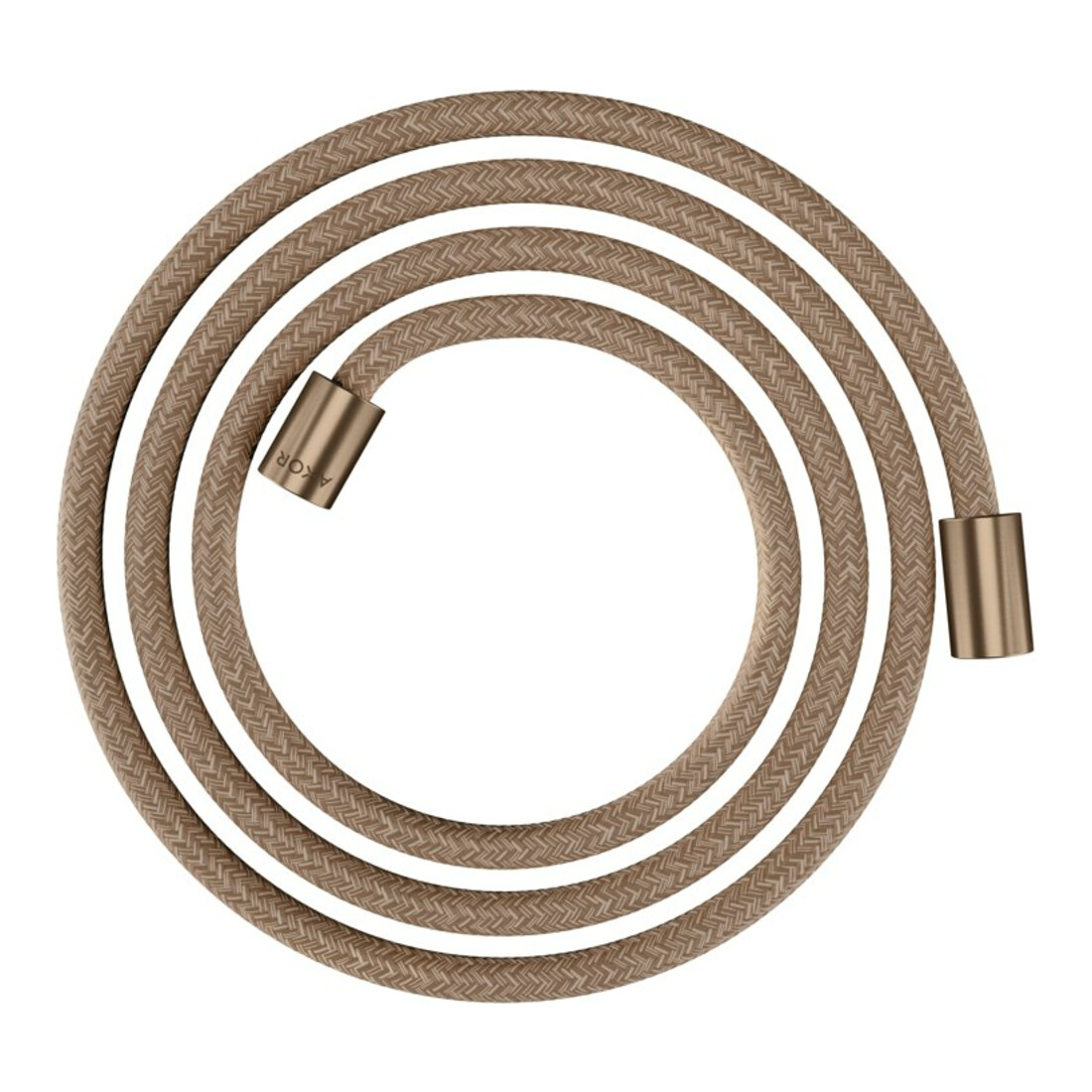 hansgrohe Flexible de douche textile 2000, raccords cylindriques mut. double, or rouge brossé