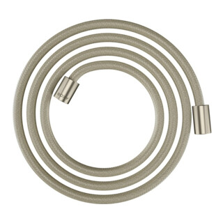 hansgrohe Flexible de douche textile 2000, raccords cylindriques mutuels, nickel brossé