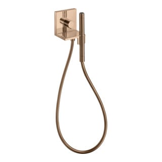hansgrohe FMS Axor Starck 120/120 mm Carré Module de douchette encastrée, coin, or rouge poli