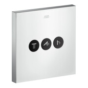 hansgrohe FMS ShowerSelect Square HF UP-Ventil, eckig, 3 Verbraucher, chrom