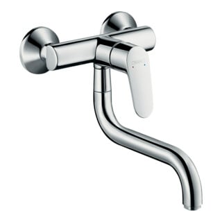hansgrohe Focus M41 Mitigeur évier mural, 1 jet, bec bas, chrome