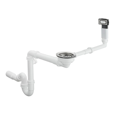 hansgrohe Garniture de vidage et trop-plein D14-10 inox, manuel, pour évier simple