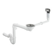 hansgrohe Garniture de vidage et trop-plein D14-10 inox, manuel, pour évier simple