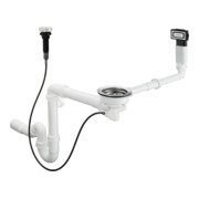 hansgrohe Garniture de vidage et trop-plein D16-11 automatique, pour évier simple en granit, chrome