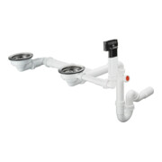 hansgrohe Garniture de vidage et trop-plein D17-10 manuelle, pour double vasque granit, chrome-3