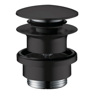 hansgrohe Garniture de vidage Push-op, pour lavabo et bidet, noir mat