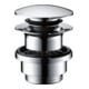 hansgrohe Garniture de vidage Push-Open pour lavabo et bidet, chrome noir poli-1