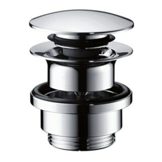 hansgrohe Garniture de vidage Push-Open pour mitigeurs lavabo et bidet, nickel brossé