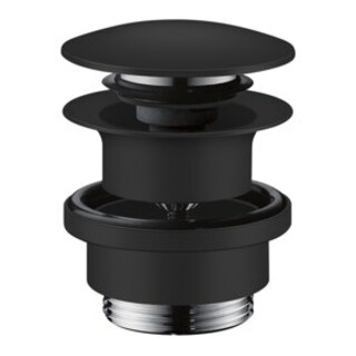 hansgrohe Garniture de vidage Push-Open pour mitigeurs lavabo et bidet, noir mat