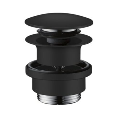 hansgrohe Garniture de vidage Push-Open pour mitigeurs lavabo et bidet, noir mat