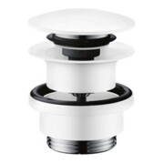 hansgrohe Garniture de vidage Push-Open pour robinet lavabo et bidet, blanc mat