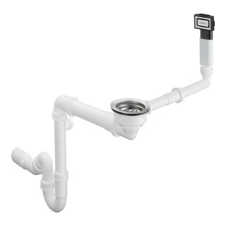 hansgrohe Garniture vidage et trop-plein D16-10 manuelle, pour évier simple en granit, chrome