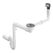 hansgrohe Garniture vidage et trop-plein D16-10 manuelle, pour évier simple en granit, chrome