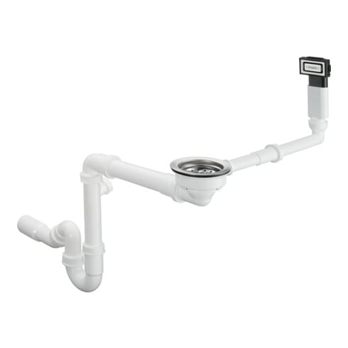 hansgrohe Garniture vidage et trop-plein D16-10 manuelle, pour évier simple en granit, chrome