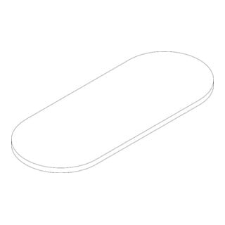 hansgrohe Glasablage Axor Logo 450 mm klar Glas, 450mm
