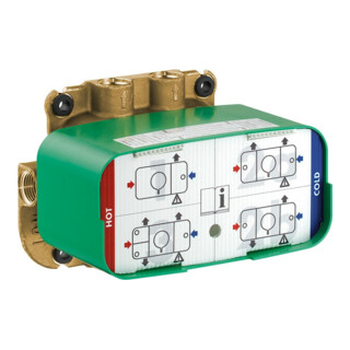 hansgrohe Grundkörper 2 Eingänge/4 Ausg, f UP-Thermostat Axor 1