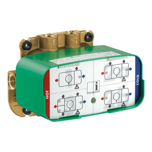 hansgrohe Grundkörper 2 Eingänge/4 Ausg, f UP-Thermostat Axor 1