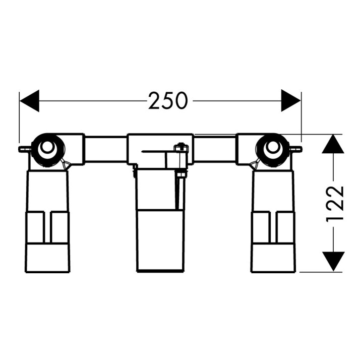hansgrohe Grundkörper Axor Massaud DN 15 UP-Waschtisch-3-Loch-Armatur