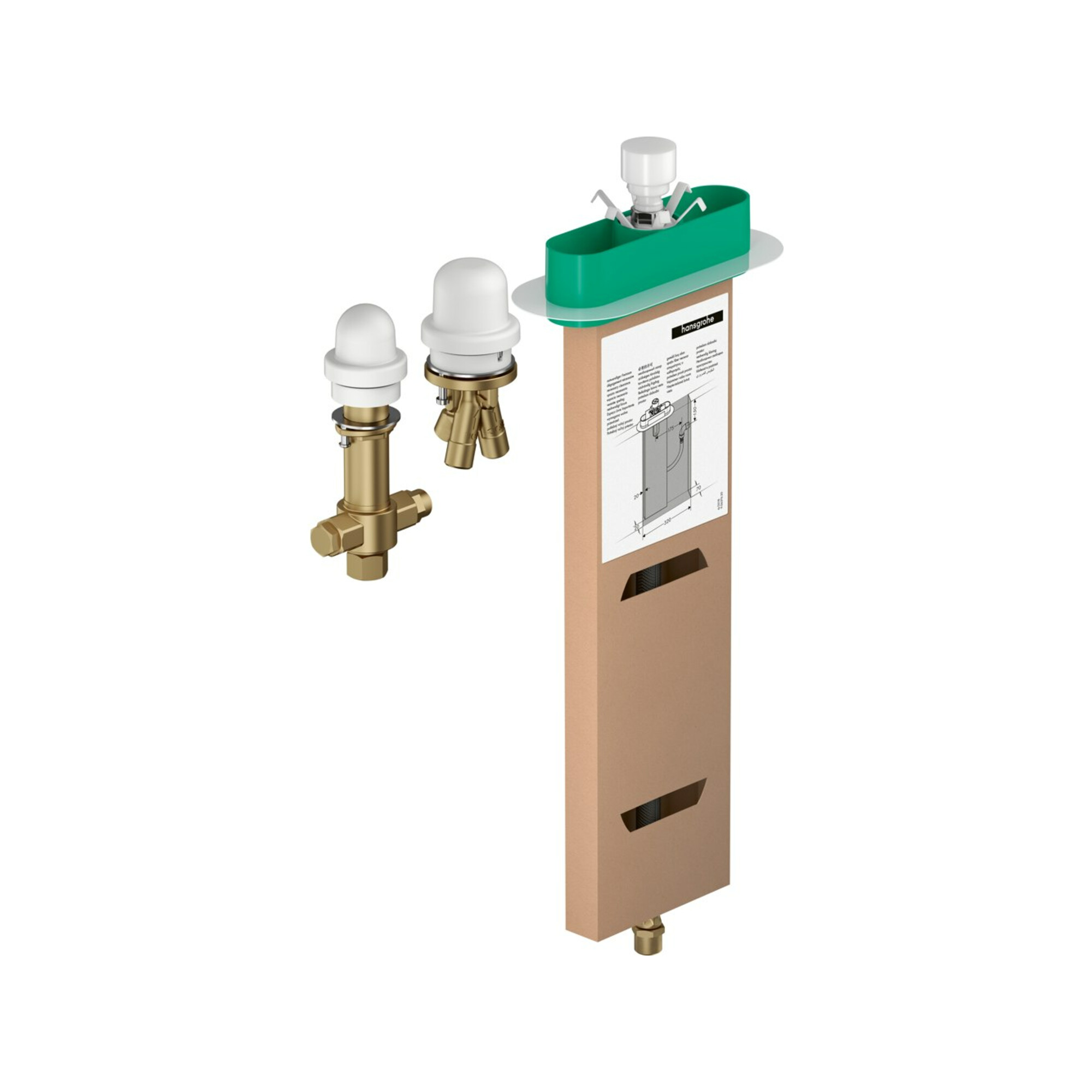 hansgrohe Grundkörper für 3-Loch-Einhebel-Wannenarmatur