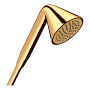 hansgrohe Handbrause Axor 85mm, 1jet, polished gold optic