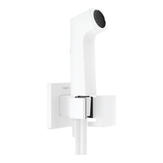 hansgrohe Handbrause Bidette 1jet, eckig, mattweiß