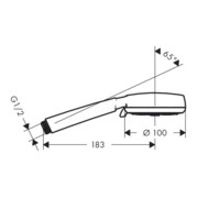 hansgrohe Handbrause CROMETTA 100 MULTI DN 15 weiß/chrom-3