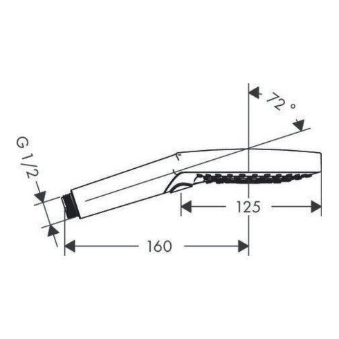 hansgrohe Handbrause SELECT S 120 3jet RAINDANCE DN 15 weiß/chrom