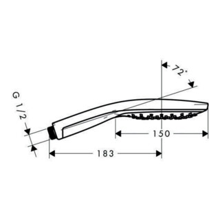 hansgrohe Handbrause SELECT S 150 3jet RAINDANCE DN 15 weiß/chrom