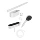 hansgrohe Handbrause Set WallStoris 105 3jet Eco, m THM, BrSt, Access-Set, m.-we-1