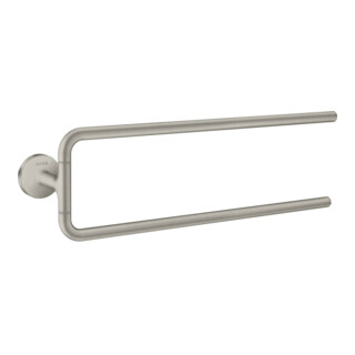 hansgrohe Handtuchhalter Axor Uni. Circular 490mm, 2-ar, schw, Wd, Edelstahl-Optik