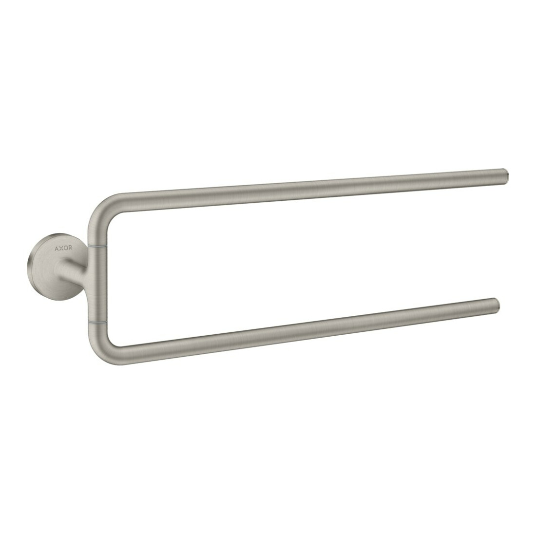 hansgrohe Handtuchhalter Axor Uni. Circular 490mm, 2-ar, schw, Wd, Edelstahl-Optik