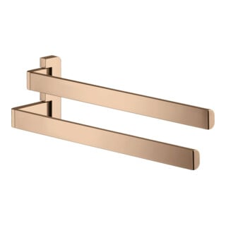 hansgrohe Handtuchhalter Axor universal 409mm, 2-arm, schwenkb., pol. red gold
